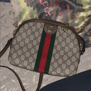 gucci linea dragoni gg supreme canvas small shoulder bag